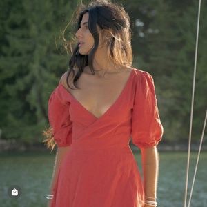 Alma Sax Joni dress in chili